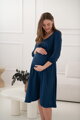Těhotenské, kojící šaty, 3/4 rukáv, Lovely Midi Dress Navy