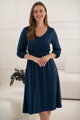 Těhotenské, kojící šaty, 3/4 rukáv, Lovely Midi Dress Navy