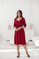 Těhotenské, kojící šaty, 3/4 rukáv, Lovely Midi Dress Red