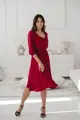 Těhotenské, kojící šaty, 3/4 rukáv, Lovely Midi Dress Red