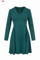 Těhotenské, kojící šaty Mama Bottle Green, dlouhý rukáv