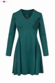 Těhotenské, kojící šaty Mama Bottle Green, dlouhý rukáv