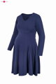 Těhotenské, kojící šaty Mama Navy, dlouhý rukáv