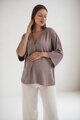 Těhotenská a kojící halenka Mamafullness Beige