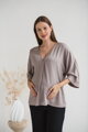 Těhotenská a kojící halenka Mamafullness Beige