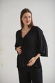 Těhotenská a kojící halenka Mamafullness Black