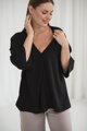 Těhotenská a kojící halenka Mamafullness Black