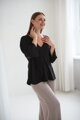 Těhotenská a kojící halenka Mamafullness Black
