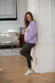 Těhotenská a kojící oversized mikina Milk It Easy Lila