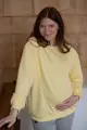 Těhotenská a kojící oversized mikina Milk It Easy Yellow