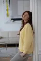Těhotenská a kojící oversized mikina Milk It Easy Yellow