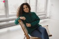 Hrubá těhotenská a kojící oversized mikina Motherhood Bottle Green