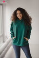 Hrubá těhotenská a kojící oversized mikina Motherhood Bottle Green