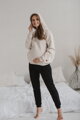 Hrubá těhotenská a kojící oversized mikina Motherhood Latte Melange