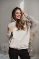 Hrubá těhotenská a kojící oversized mikina Motherhood Latte Melange