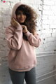 Hrubá těhotenská a kojící oversized mikina Motherhood Powder Pink