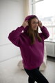 Hrubá těhotenská a kojící oversized mikina Motherhood Violet