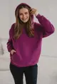 Hrubá těhotenská a kojící oversized mikina Motherhood Violet