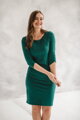 Kojící šaty Milky Dress 3/4 Bottle Green