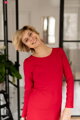 Kojící šaty Milky Dress Red LS