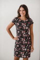 Kojící šaty Milky Dress Black Flowers SS
