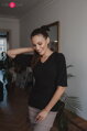 Kojící tričko, halenka Milky Puff, Black