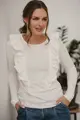 Kojící tričko, halenka Milky Waves Creme, dl.rukáv