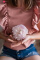 Kojící tričko, halenka Milky Waves Herbal Rose, kr.rukáv