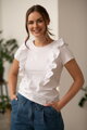 Kojící tričko, halenka Milky Waves White, kr.rukáv