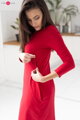 Těhotenské, kojící šaty Milky Way Dress 7/8 Red