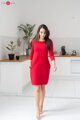Těhotenské, kojící šaty Milky Way Dress 7/8 Red
