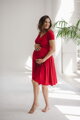 Těhotenské, kojící šaty Mommy Chic Red