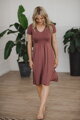 Těhotenské, kojící šaty Mommy Chic Rose Brown