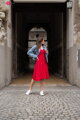Těhotenské, kojící šaty Mommy Chic Red