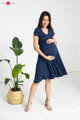 Těhotenské, kojící šaty Mommy Chic Navy