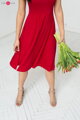 Těhotenské, kojící šaty Mommy Chic Red