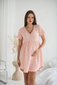Těhotenská mušelínová noční košile Aurora Sweet Pink