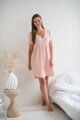 Těhotenská mušelínová noční košile Aurora Sweet Pink