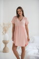 Těhotenská mušelínová noční košile Aurora Sweet Pink
