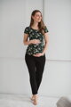 Těhotenské elegantní kalhoty GraceFit Mama Black