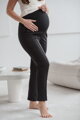 Těhotenské elegantní kalhoty GraceFit Mama Graphite
