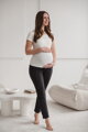 Těhotenské elegantní kalhoty GraceFit Mama Graphite