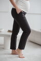 Těhotenské elegantní kalhoty GraceFit Mama Graphite