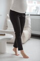 Těhotenské elegantní kalhoty GraceFit Mama Graphite