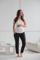 Těhotenské elegantní kalhoty GraceFit Mama Graphite