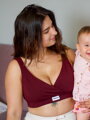Nepromokavá kojící podprsenka Mombri Classic Burgundy
