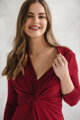 Těhotenské, kojící šaty Loop Dress 7/8 Burgundy