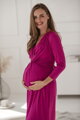 Těhotenské, kojící šaty Loop Dress 7/8 Fuchsia