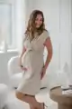 Těhotenské, kojící šaty Loop Dress Light Beige