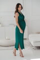 Těhotenské, kojící maxi šaty Loop Maxi Dress Bottle Green